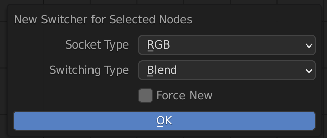 New Switch From Selected